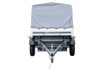 Anhänger Pkw 230×125 Garden Trailer 230 KIPP Unitrailer 750 kg mit Stützrad, Hochplane und Hochspriegel – Bild 6