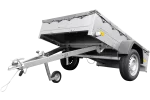 Anhänger für Pkws Garden Trailer 201 KIPP 200×125 cm 750 kg [mit Flachplane, Stützrad und Flachplaneträger] – Bild 3