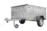 Anhänger kippbar GARDEN TRAILER 201 KIPP mit zusätzlichen Bordwänden, Stützrad und Flachplane – Bild 6