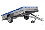 Einachsanhänger 264×150 UNITRAILER GARDEN 265 KIPP mit einem Flachplanenträger und blauer Plane – Bild 6